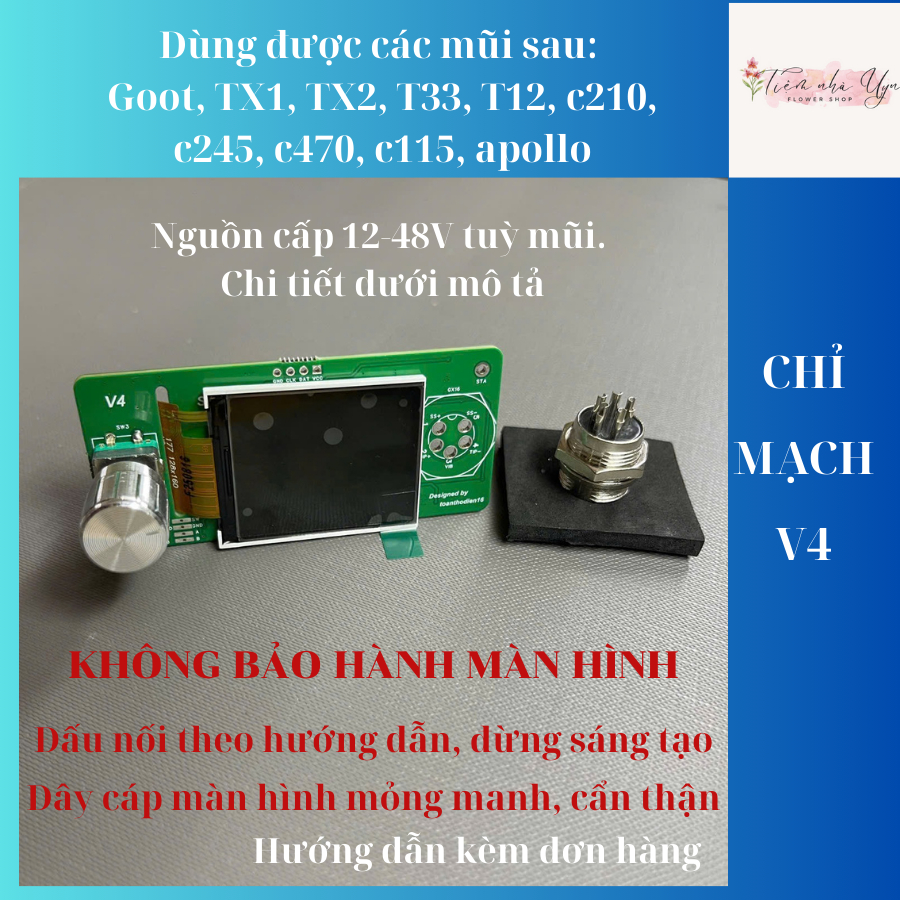 Mạch V4 - Mạch trạm hàn đa năng V4 chạy mũi Goot TX1, TX2, T33, T12, c210, c245, c470, c115, apollo