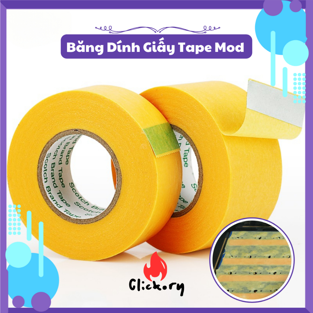 Băng Keo Giấy Tape Mod Cho Bàn Phím Cơ – Tối Ưu Âm Thanh – Không Dính Keo – Dán PCB An Toàn
