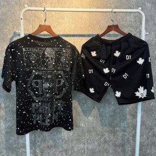  COMBO Áo PHILIP VẢY SƠN & quần D1 chất thun cotton poly co giãn phong cách thời trang đường phố cho nam và nữ 
