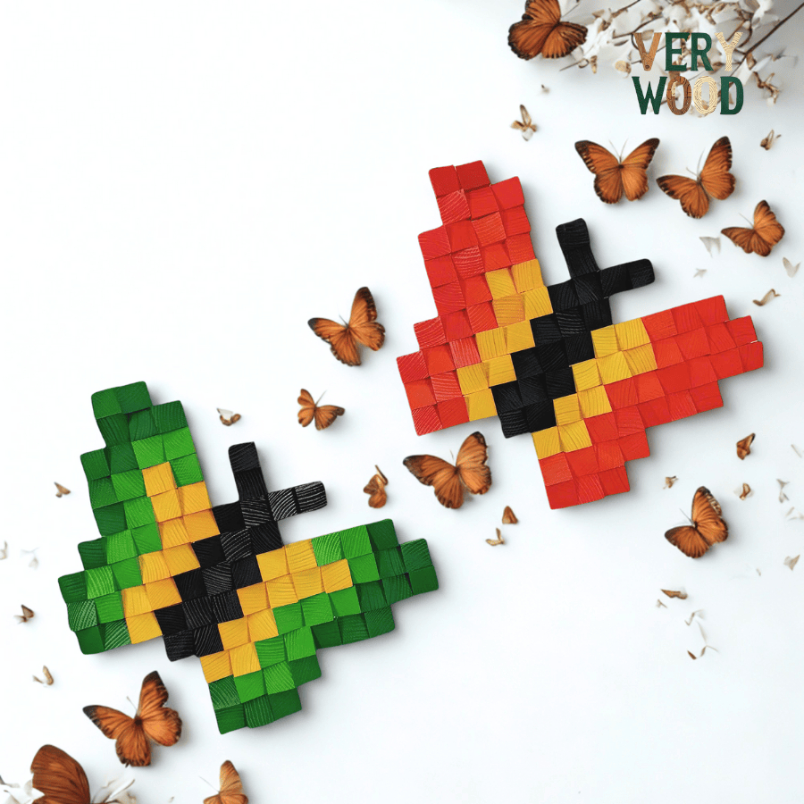 Tranh Mosaic Gỗ Decor Tranh Hình Bướm