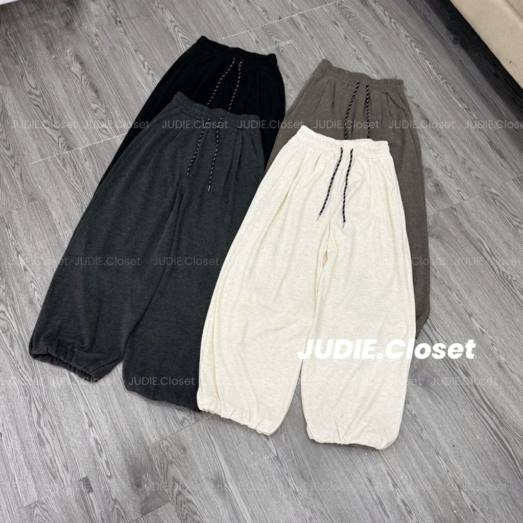 LEN CHUN - Quần Bo Chun Chất Len Lông Thỏ Cao Cấp Dáng Rộng - ảnh thật JUDIE.Closet