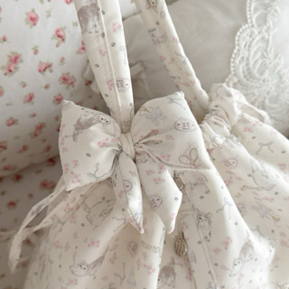 [Có sẵn] Charm Nơ Chần bông Mây Hồng Vải Xinh Xắn, Móc Khóa Túi Xách/Balo, Phụ Kiện Trang Trí Túi Vải Dễ Thương Trendy