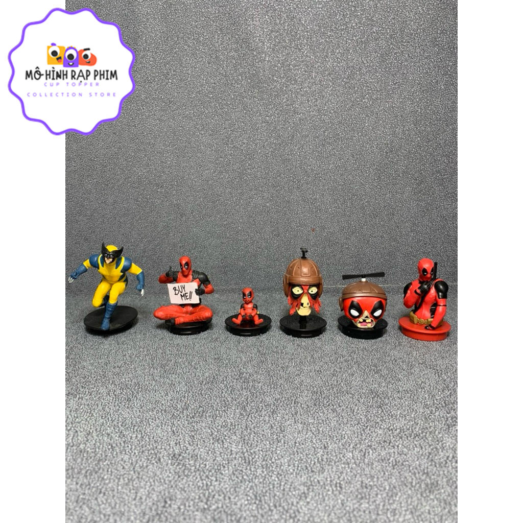 MÔ HÌNH RẠP PHIM, CUP TOPPER FIGURE PHIM DEADPOOL AND WOLVERINE