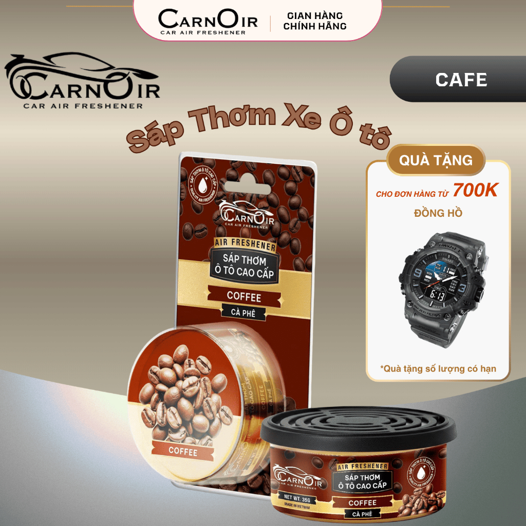 Sáp thơm ô tô cao cấp hương CAFE - ( đã kiểm định VN TEST Không Cồn) -cải thiện không gian xe Oto