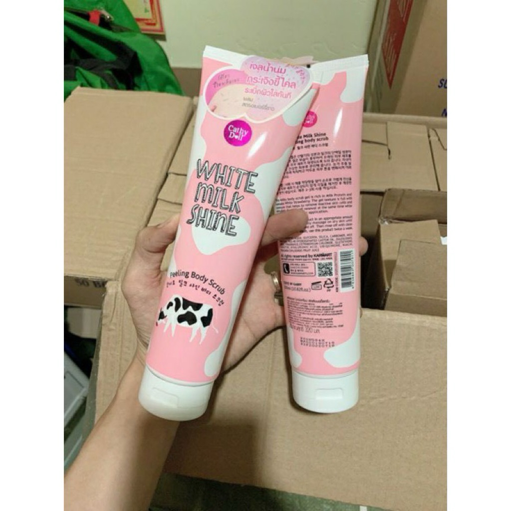 Tẩy tế bào chết toàn thân White milk Shine Cathy doll Chính Hãng (TH)