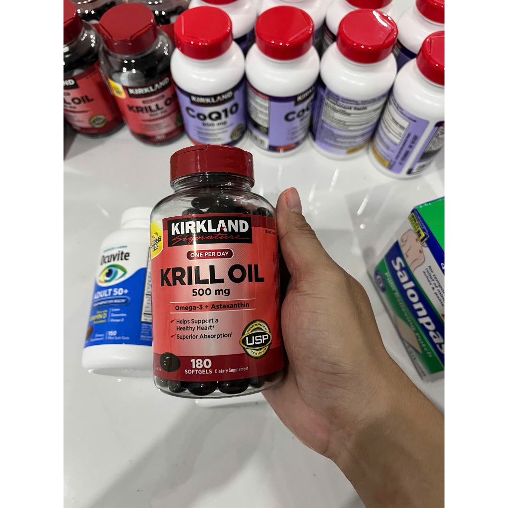 Dầu Nhuyễn Thể (Dầu Tôm) • KRILL OIL 500mg • KIRKLAND 180 VIEN