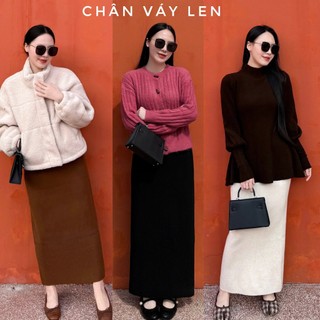  Ngocanh6959 SALE CV822 Chân váy len dáng dài phong cách tiểu thư sang trọng Hàn Quốc NEW 