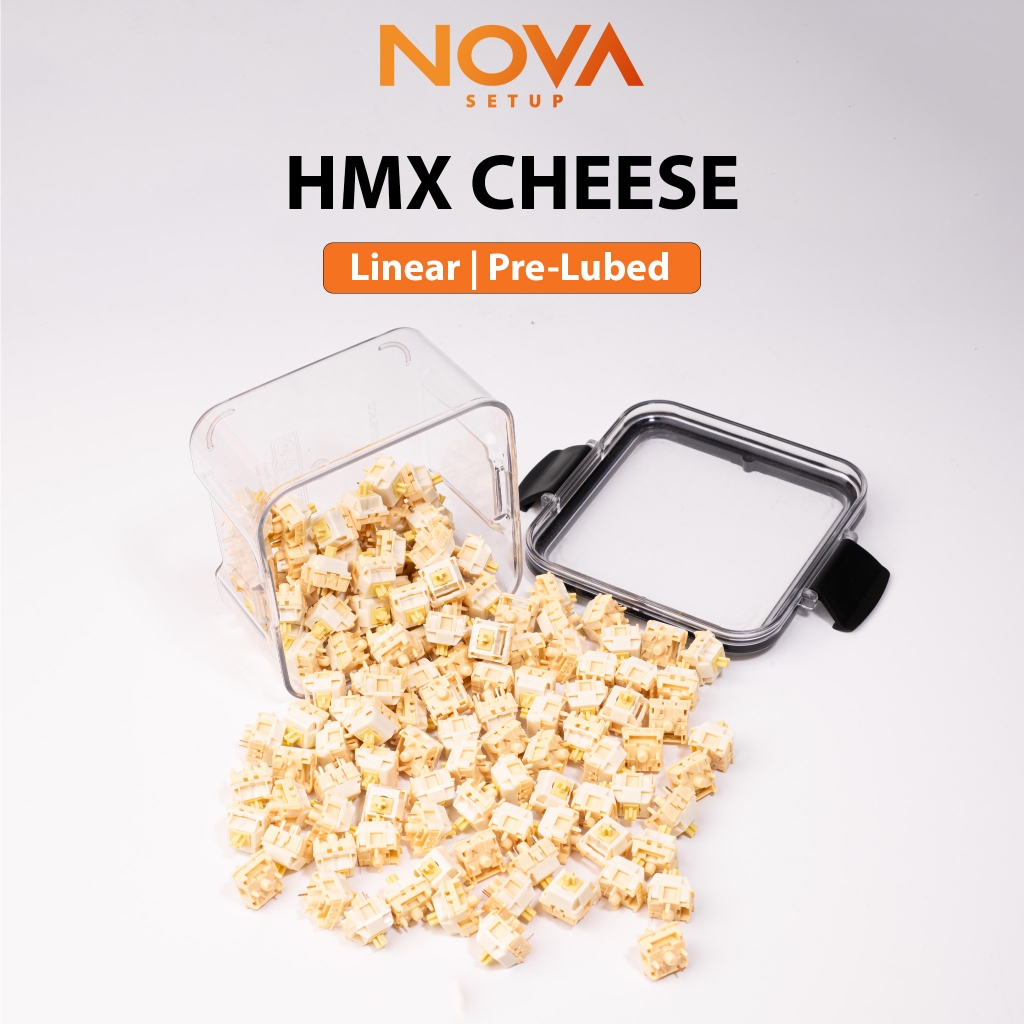 Pack 70/90 Switch HMX Cheese linear 46g prelubed công tắc bàn phím cơ HMX Cheese
