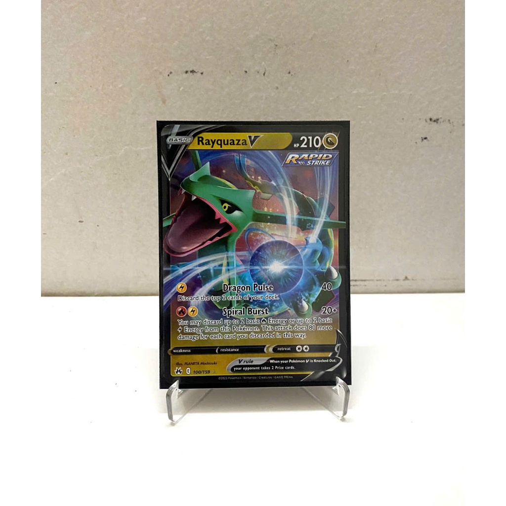 Thẻ Pokemon TCG English Crown Zenith Rayquaza V [100/159]