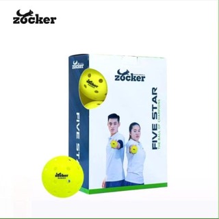 (Hàng chính hãng) G1- Hộp 6 bóng thi đấu Pickleball Zocker Five Star đạt chứng chỉ quốc tế USAPA