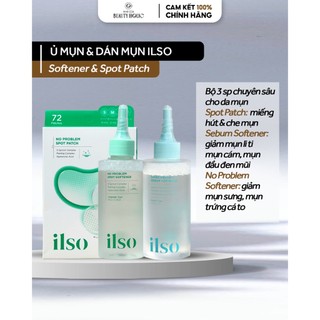  Dung dịch ủ mụn & dán mụn ILSO NO PROBLEM SPOT SOFTENER - SUPER MELTING SEBUM SOFTNER - NO PROBLEM SPOT PATCH 