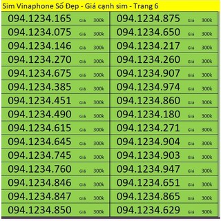 Sim Vinaphone Trả trước giá rẻ