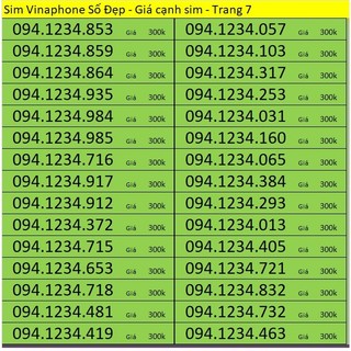 Sim Vinaphone Trả trước giá rẻ