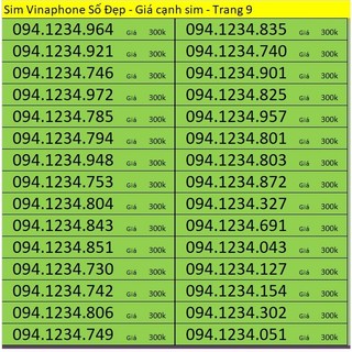 Sim Vinaphone Trả trước giá rẻ