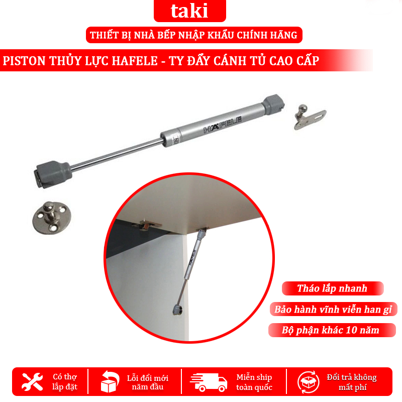 Tay Nâng Cánh Tủ Bếp HAFELE, Piston Thuỷ Lực, Tay Đẩy Thuỷ Lực, Phuộc Hơi Tủ Gỗ HAFELE