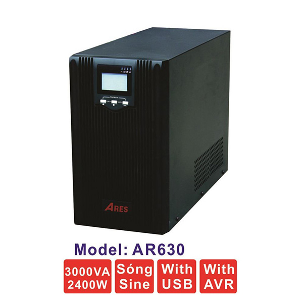 Bộ lưu điện ARES AR630 (Line Interactive/ 3000VA/2400W) - Renew