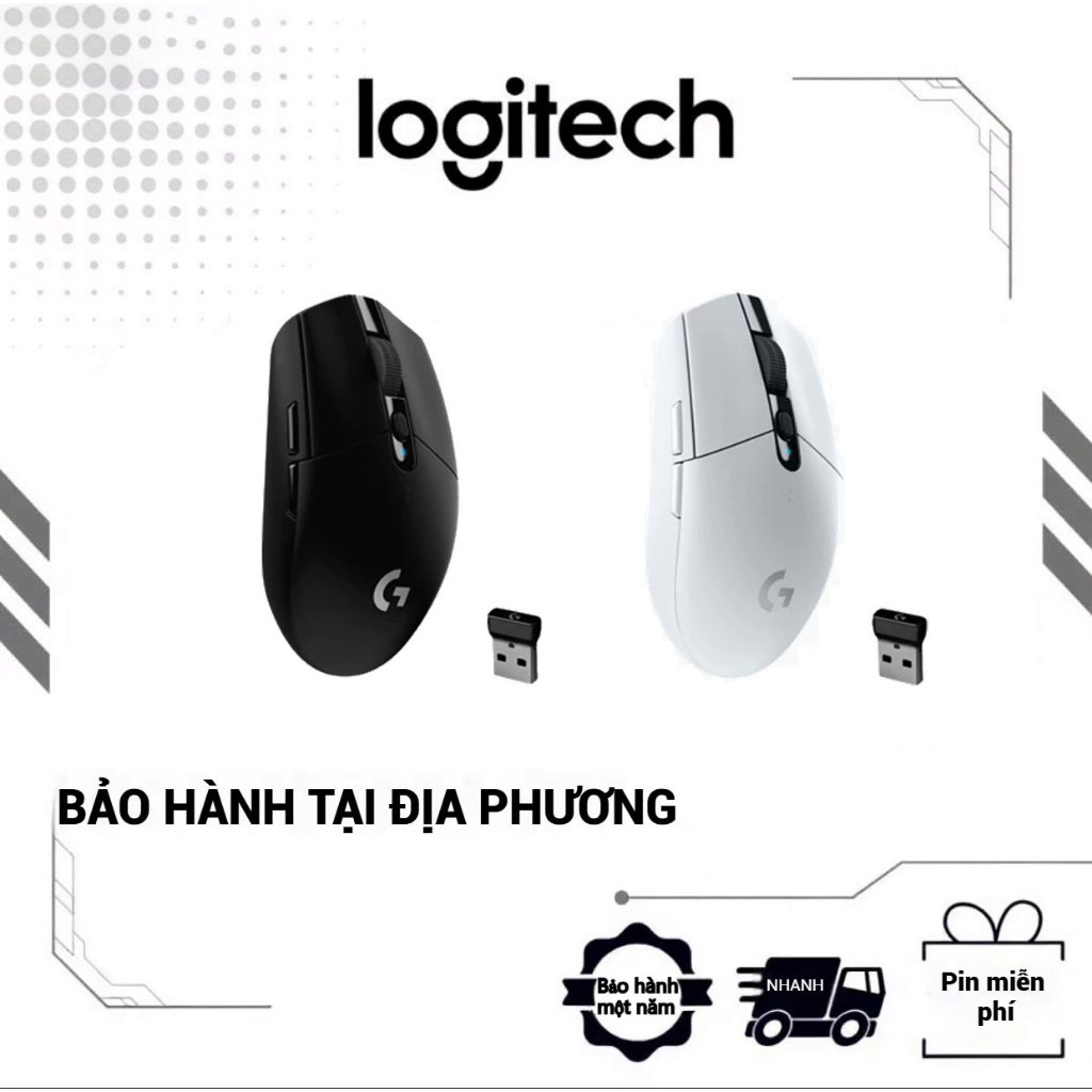 Chuột chơi game không dây Logitech G304 Lightspeed/Cảm biến HERO/DPI 12k/Nhẹ/Giao hàng trong ngày