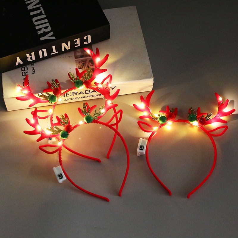 [CÓ ĐÈN] Cài tóc giáng sinh, cài tóc noel bờm tóc tai mèo có đèn led phát sáng