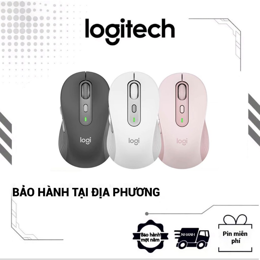 Chuột không dây Logitech Signature M750 [Bluetooth/USB không dây/Cảm ứng im lặng/Thiết kế tiện dụng]