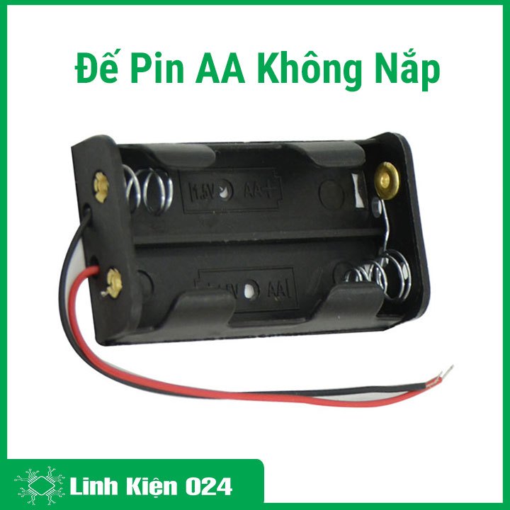 Đế Pin AA Không Nắp ( Đấu Nối Tiếp ) - 2 Pin