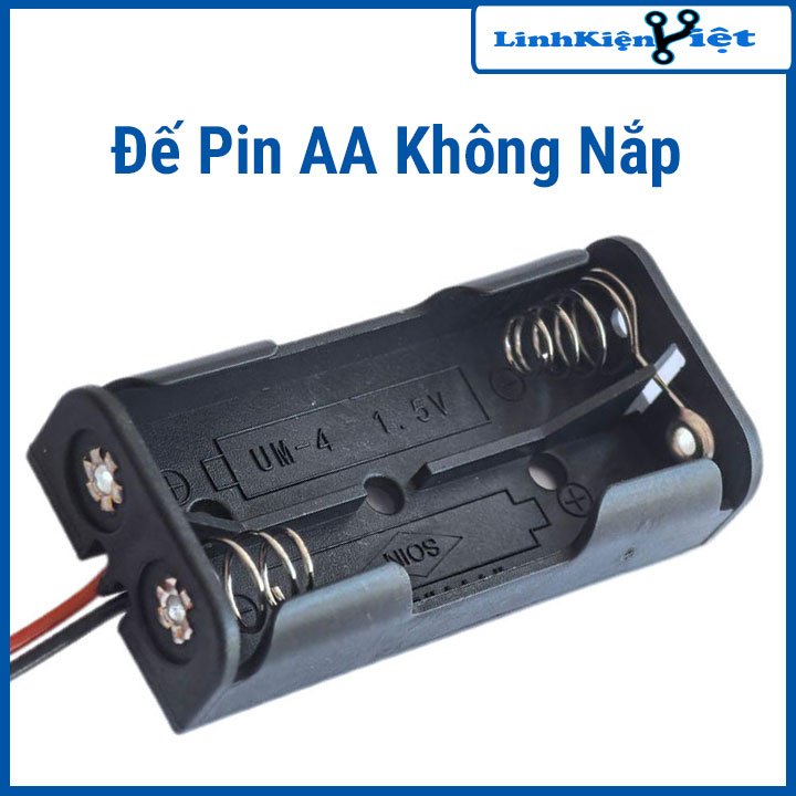 Đế Pin AA Không Nắp ( Đấu Nối Tiếp ) - 2 Pin