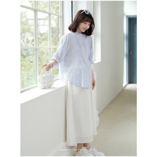  Set áo baby doll và chân váy trắng chất kate mềm nhẹ nhàng thanh lịch by Đầm Bầu Thỏ - MS559 