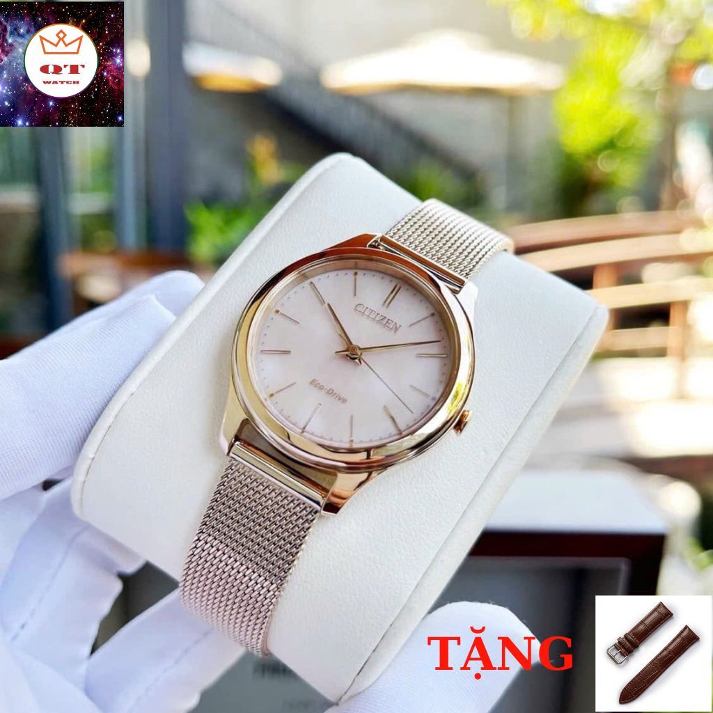 Đồng Hồ Nữ Citizen EM0503-83X Chính Hãng Tặng Kèm Dây Da Cao Cấp