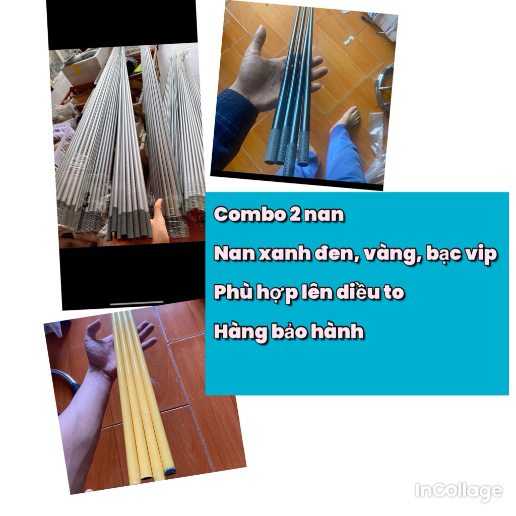 combo 2 nan vàng, bạc , xanh đen vip lên diều từ 2m8-4m5.