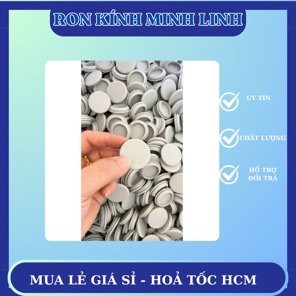20 cái Nút PVC bịt lỗ φ 25 mm – Nắp nhựa che lỗ, nút chụp ống / lỗ khoan – chống bụi, nước, hoàn thi