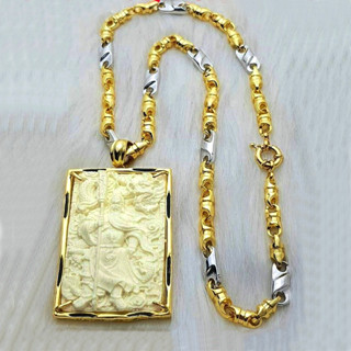  Dây chuyền nam vòng cổ trang sức hợp kim titan mạ vàng 18k cao cấp thiết kế tinh xảo đẳng cấp sang trọng 