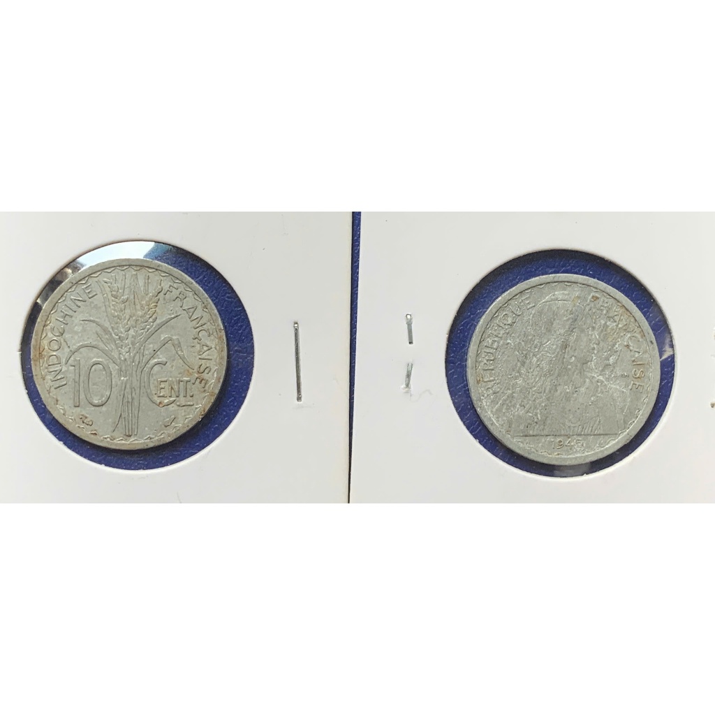 Sưu tầm 1 viên xu 10 cent Đông Dương (Indochine ) năm 1945