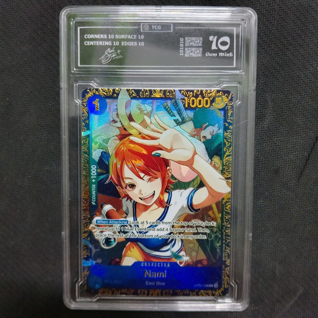 Thẻ Slab Grading 2025 ONE PIECE PROMO Nami op09-050 Flagship English nf47 8