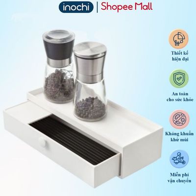 Hộp đựng đũa nằm Inochi thiết kế ngăn kín. Ống đựng đũa muỗng bàn ăn có ngăn kéo sạch gọn sang trọng