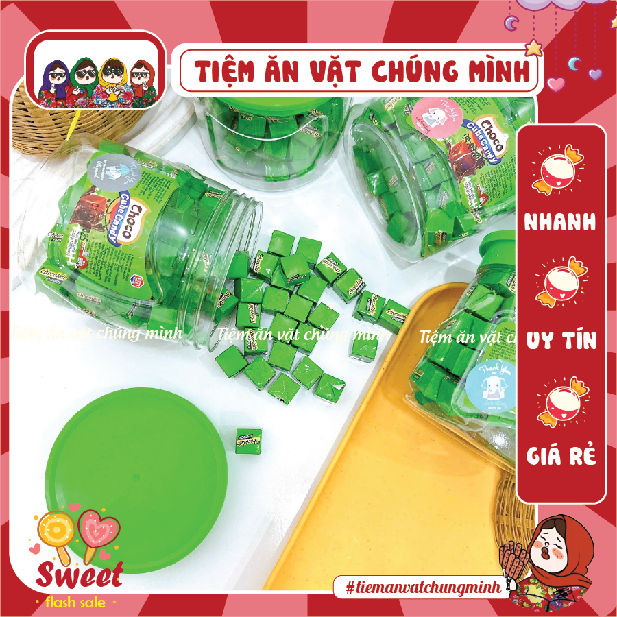 [HỘP 100 VIÊN] Kẹo sữa socola cube Doten, choco cube candy, thơm ngon hấp dẫn