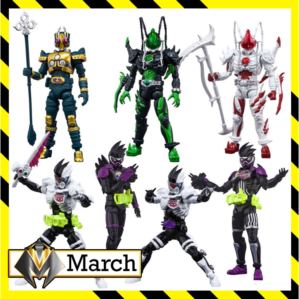 Mô hình Shodo Kamen Rider Genm Zombie Ex-Aid, Leangle, Joker Blade - SODO Siêu Nhân Dế
