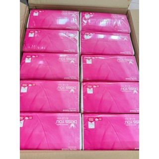   Combo 10 Gói  Có Mã QR - Khăn Giấy Lụa Rút 2 Lớp Bless You Alavie Gói 250 Tờ_Vĩnh Lộc A 