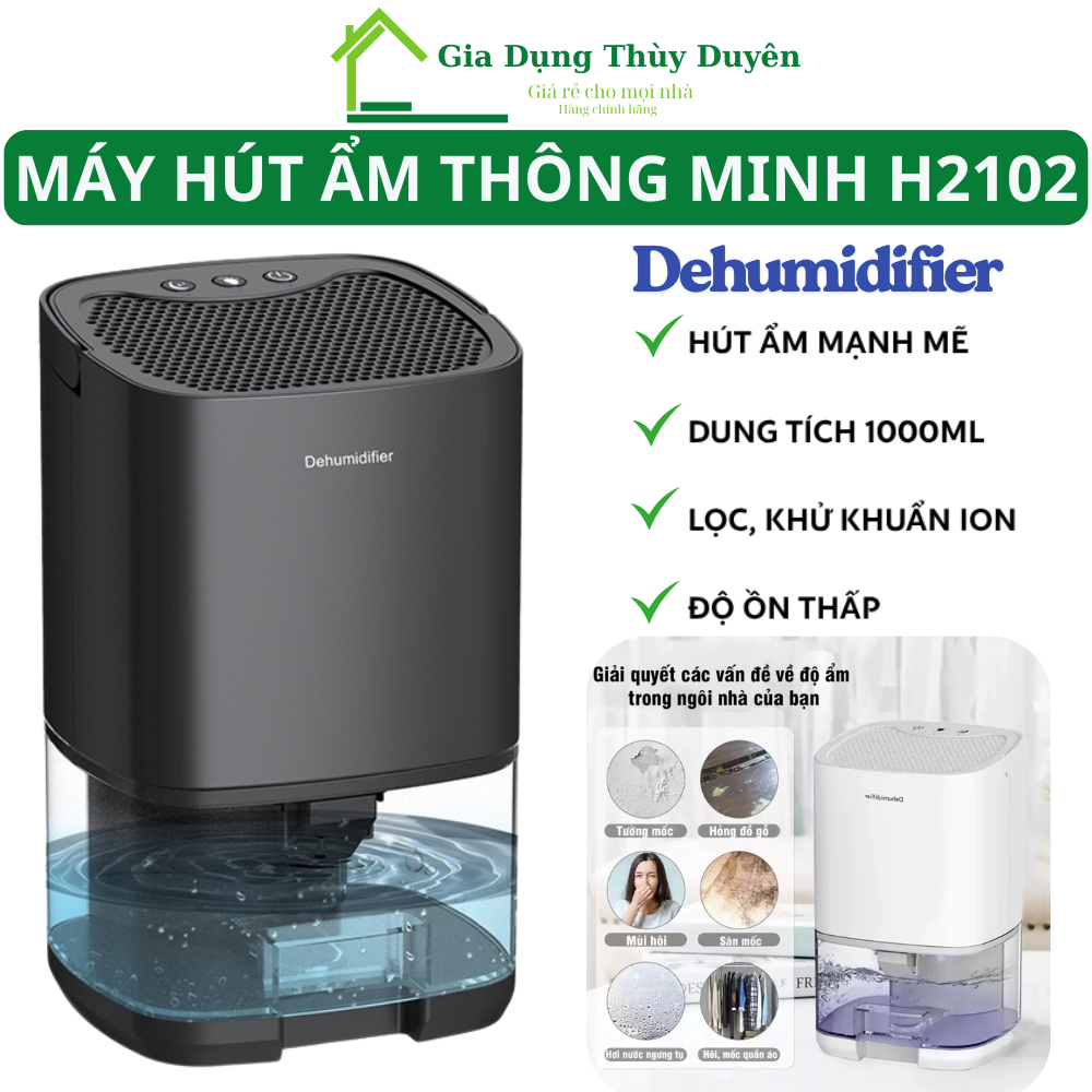 Máy Hút Ẩm Thông Minh Gia Đình Dehumidifier H2102 Công Suất 45W Giảm Độ Ẩm Phòng An Toàn Sức Khỏe