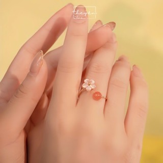 Orla - Nhẫn Anh Đào - Mã Não, Vỏ Sò - Phụ Kiện Trang Sức Xinh Xắn Đi Làm, Đi Chơi, Sự Kiện