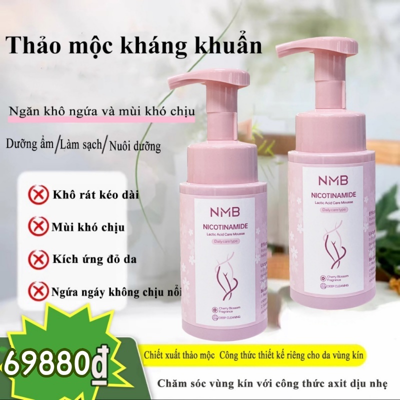 Bọt vệ sinh phụ nữ – Niacinamide & Axit Lactic – Làm sạch & chăm sóc dịu nhẹ vùng kín mỗi ngày