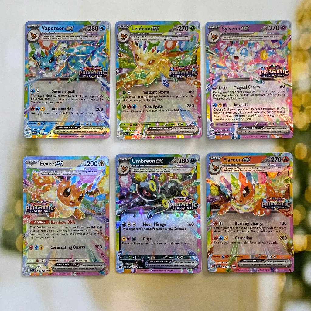 Thẻ hình Pokemon Eevee Ex Promo - Lá bài Eevee Evolves stamp Prismatic Evolution