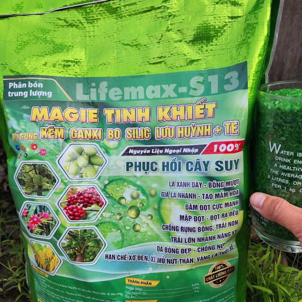 Một bao 10 ký Magie Kẽm Canxi Bo Silic Lưu Huỳnh hàng  nhập khẩu pha 4000 lít nước  phun hoặc tưới