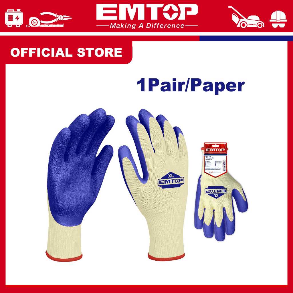 EMTOP Găng tay cao su size XL EXGV0102