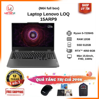   FULL VAT Laptop Lenovo LOQ 15ARP9  Ryzen 5-7235HS | 12GB | 512GB | RTX 4050 | 15.6 inch FHD 144Hz | Win 11 | Xám  