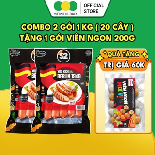   Mua 2 tặng 1  Combo 2 Gói Xúc Xích Đức Berlin 1949 Vietinter Foods  Gói 500g  