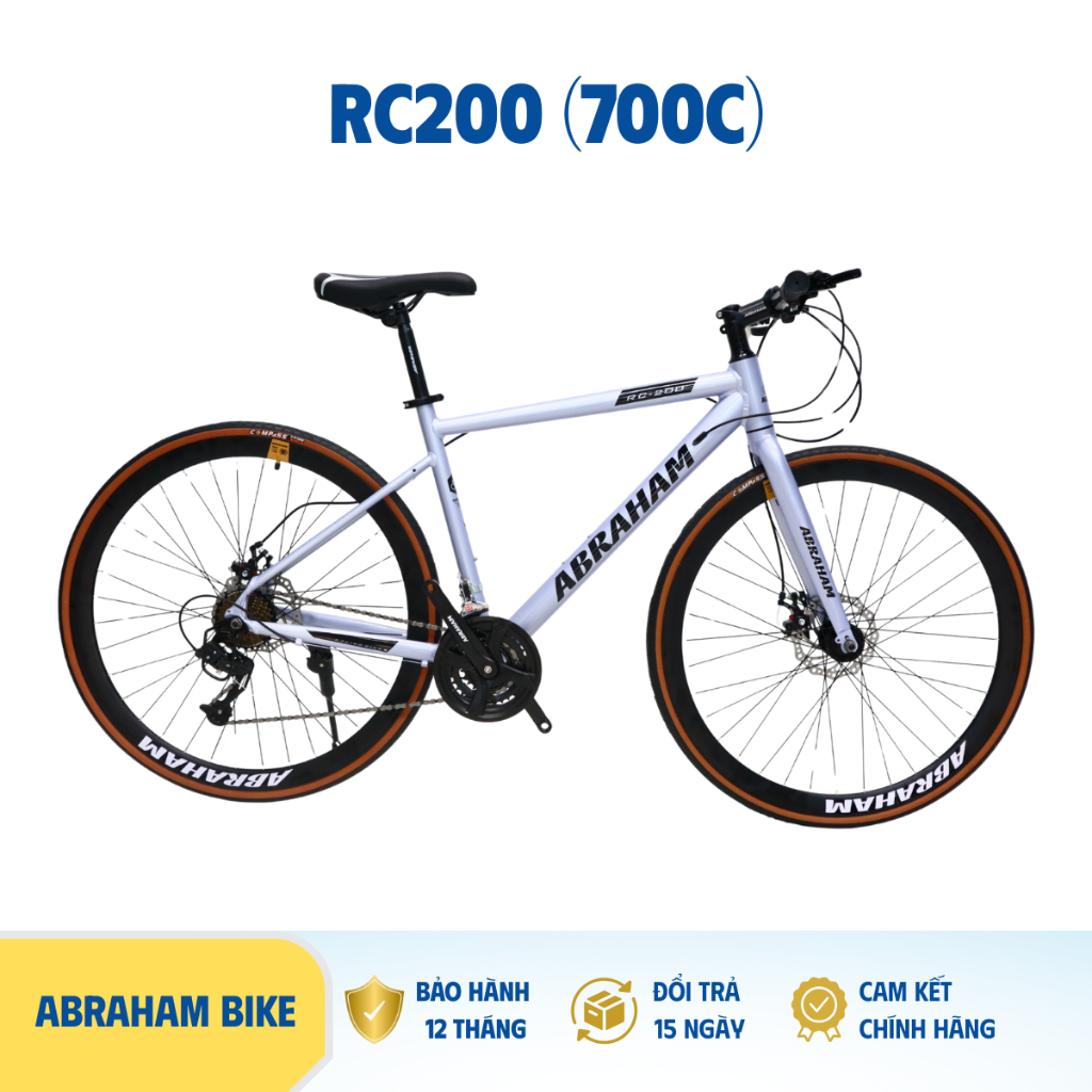 Xe đạp thể thao ABRAHAM RC200 - Khung nhôm, Bánh 700C 21 tốc độ, BẢO HÀNH CHÍNH HÃNG 12 THÁNG