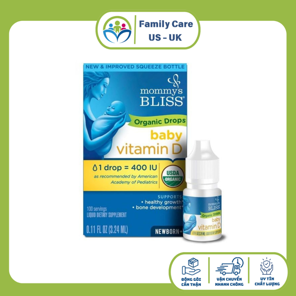 Vitamin D3 hữu cơ Mommy Bliss của Mỹ