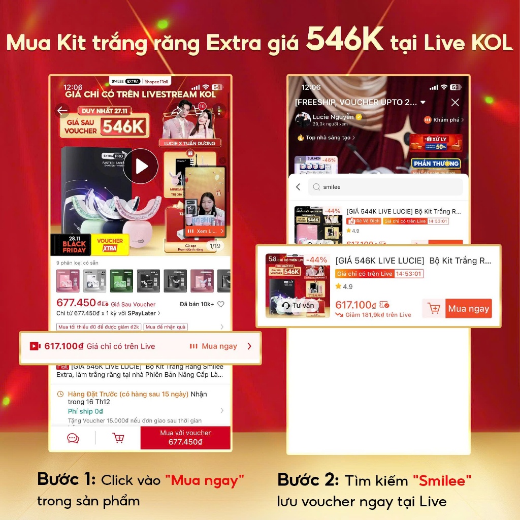 [GIÁ 638K TẠI LIVE SHOP] Trắng răng Smilee Extra, bộ kit làm trắng răng từ 2-6 tone sau một liệu trình. Hàng chính hãng | BigBuy360 - bigbuy360.vn