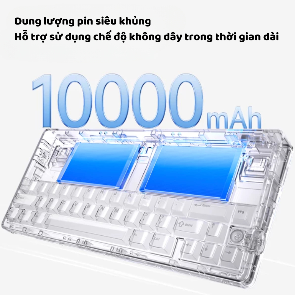 Bàn phím cơ không dây MCHOSE G75 V2 - 3 mode - Pin 10000mah - Led RGB - Gasket Mount - Mạch xuôi - Hotswap 5 pin | BigBuy360 - bigbuy360.vn