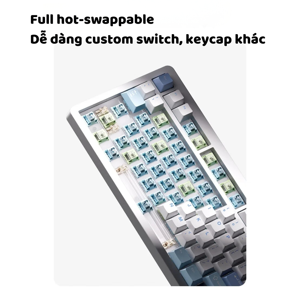 Bàn phím cơ không dây MCHOSE G75 V2 - 3 mode - Pin 10000mah - Led RGB - Gasket Mount - Mạch xuôi - Hotswap 5 pin | BigBuy360 - bigbuy360.vn