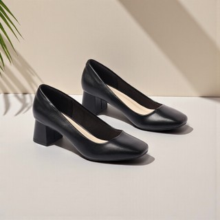 Giày Cao Gót Nữ 5cm Mũi Vuông Pixie X558